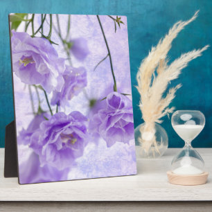 Purple Campanella Flowers Macro Plaque