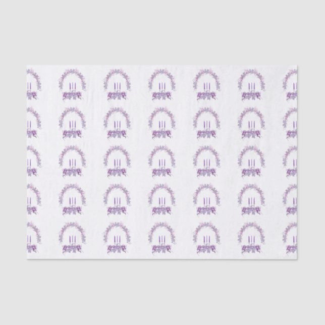 Purple Candles Tissue Paper (Front)