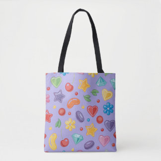 “Purple Candy Star Tote Bag