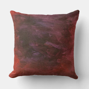 Purple Canvas Faux Finish Throw Pillow