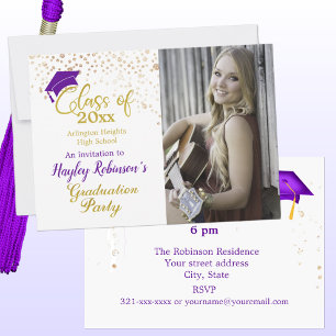 Purple Cap Photo Graduation Party