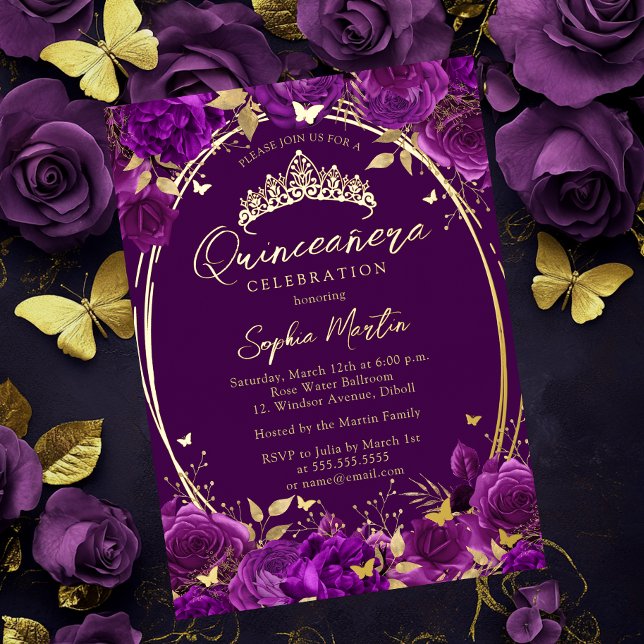 Purple Captivating Floral Butterfly Quinceanera (Creator Uploaded)