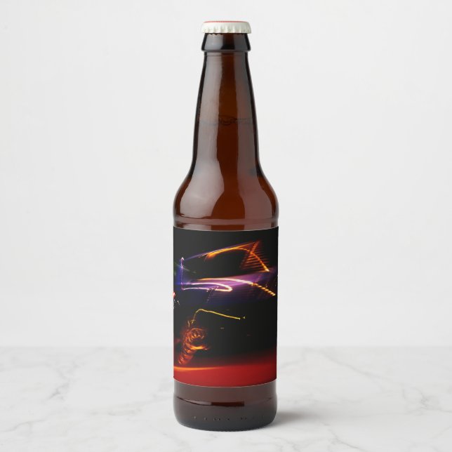 purple car dance beer bottle label (Front)