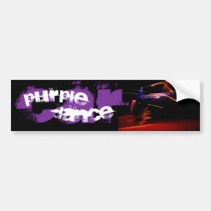 purple car dance bumper sticker