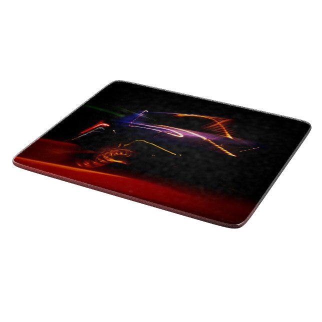 purple car dance cutting board (Corner)