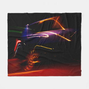 purple car dance fleece blanket