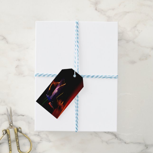 purple car dance gift tags (With Twine)
