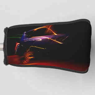 purple car dance golf head cover