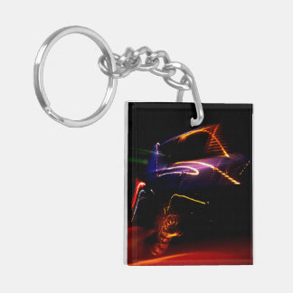purple car dance keychain