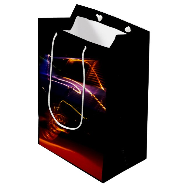 purple car dance medium gift bag (Front Angled)
