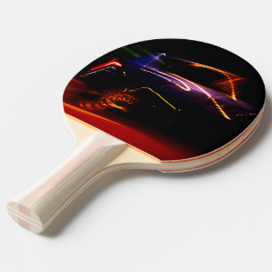 purple car dance ping pong paddle