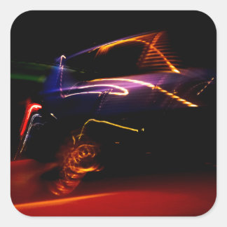 purple car dance square sticker
