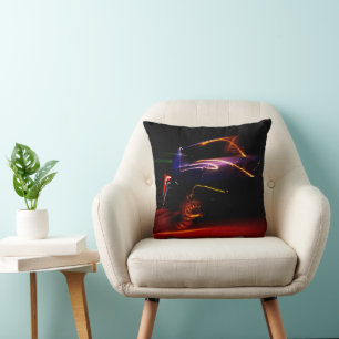 purple car dance throw pillow