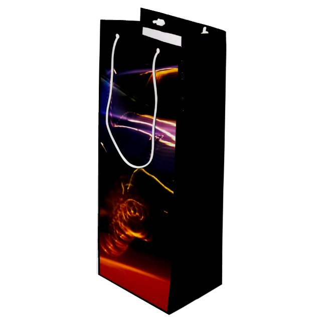 purple car dance wine gift bag (Front Angled)