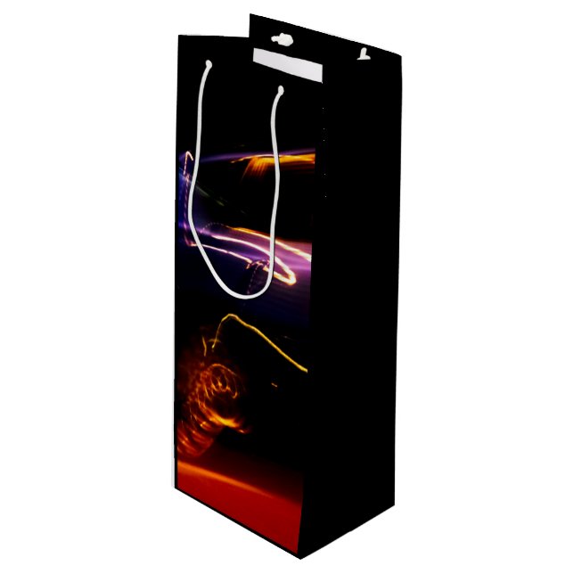 purple car dance wine gift bag (Front Angled)