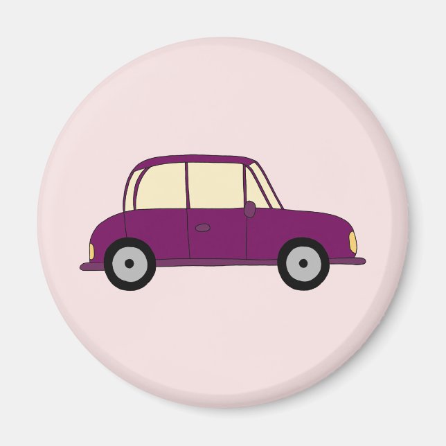 Purple Car Magnet (Front)