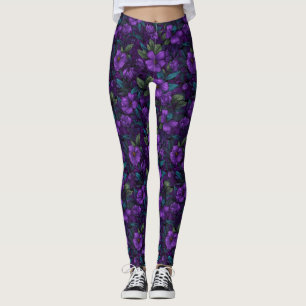 Purple Cardio Gardenias Inspired Christmas Gifts  Leggings