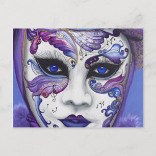 Purple Carnival Mask by PSOVART Postcard