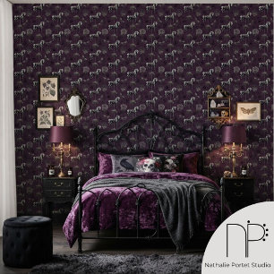 Purple Carousel Skeleton Horse Wallpaper