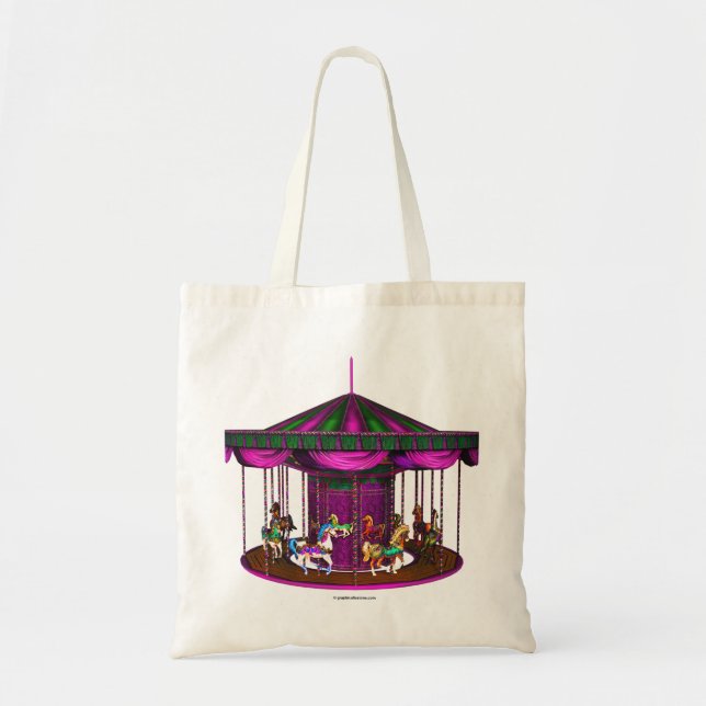 Purple Carousel Tote Bag (Front)