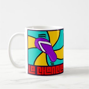 Purple Cartoon Chancla Funny Spanish Latina Mom Coffee Mug