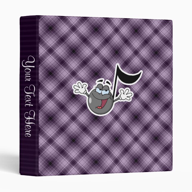 Purple Cartoon Music Note Binder (Front/Spine)