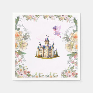 Purple Castle Fairytale Birthday Theme with Fairy Napkin