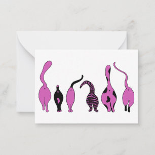 Purple Cat Butts Card