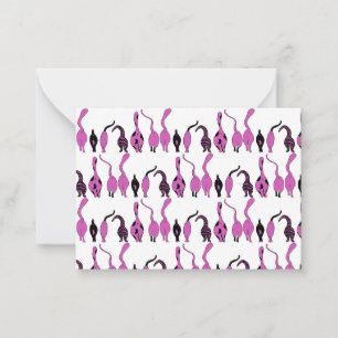 Purple Cat Butts Pattern Card