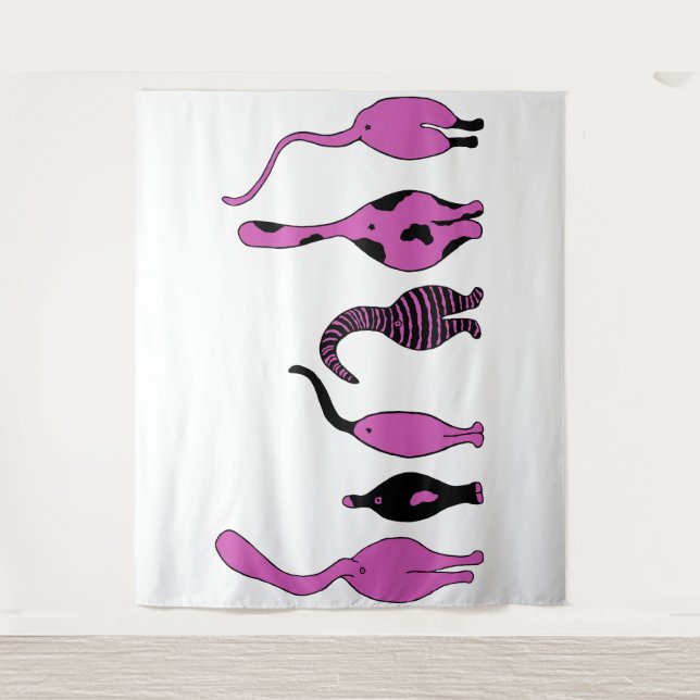 Purple Cat Butts Tapestry (Front)