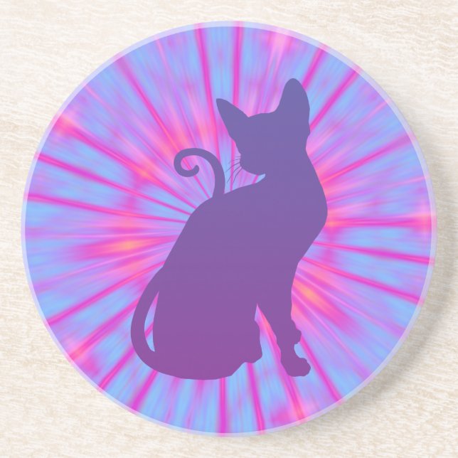 Purple Cat Coaster (Front)