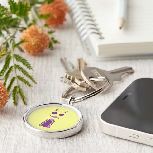 Purple CAT Keychain (Side)
