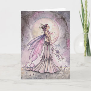 Purple Celestial Fairy Fantasy Art Illustration Card