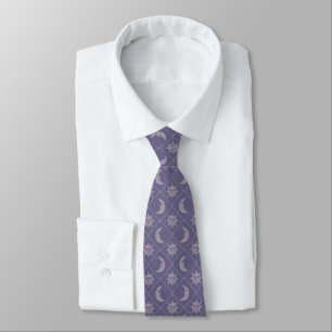 Purple Celestial Sun And Moon Tie