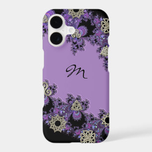 Purple Celtic Fractal Monogram iPhone X Case