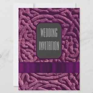Purple celtic knot alternative wedding invitation
