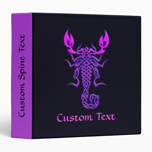 Purple Celtic Knot Scorpion Binder (Front/Spine)