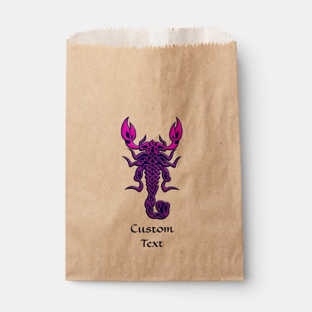 Purple Celtic Knot Scorpion Favour Bag (Front)
