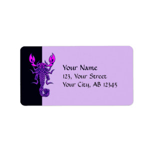 Purple Celtic Knot Scorpion Label