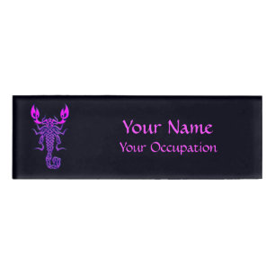 Purple Celtic Knot Scorpion Name Tag