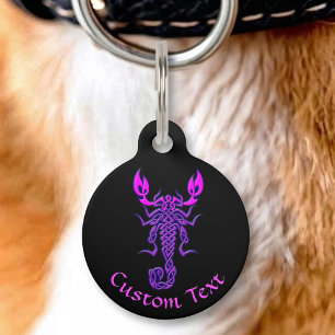 Purple Celtic Knot Scorpion Pet Tag