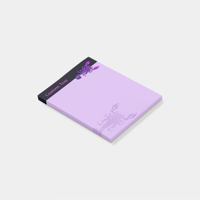 Purple Celtic Knot Scorpion Post-it Notes (Angled)