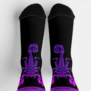 Purple Celtic Knot Scorpion Socks
