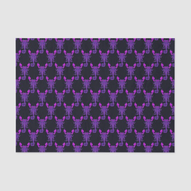 Purple Celtic Knot Scorpion Tissue Paper (Front)