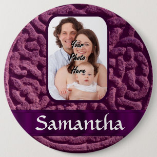 Purple Celtic knotwork symbol 6 Inch Round Button