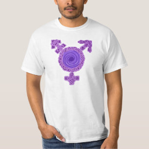 Purple Celtic Knotwork Transgender Symbol T-Shirt