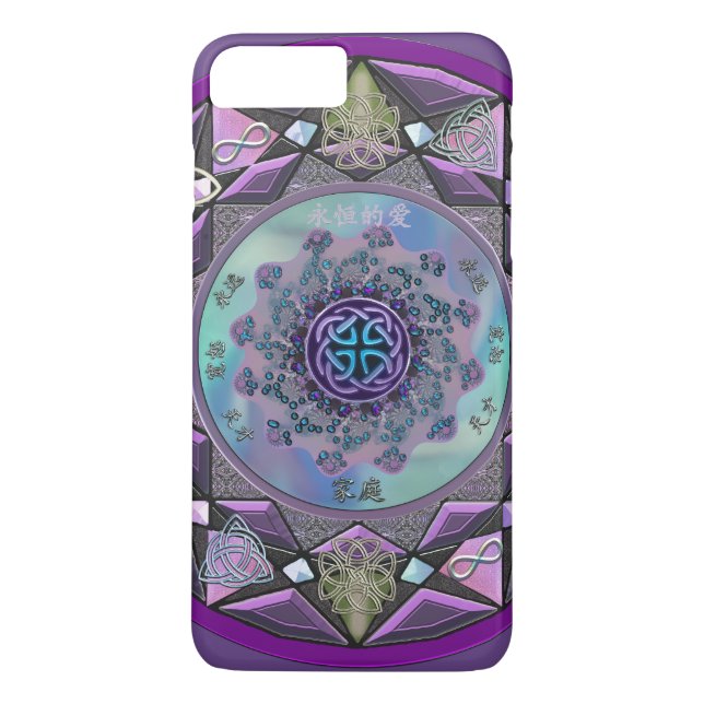 Purple Celtic Mandala Mystical iPhone 7 Plus Case (Back)