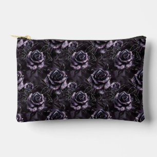 Purple Cemetery Roses Gothic Occult Accessory Pouch