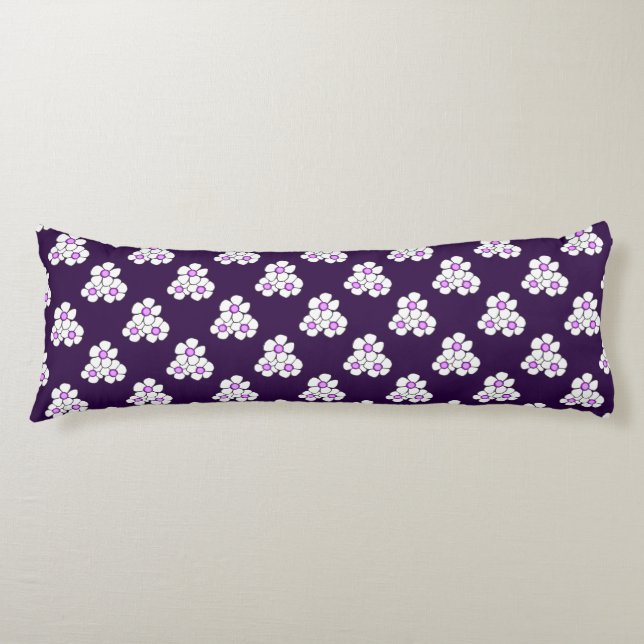 Purple Centred Daisy Body Pillow (Front)