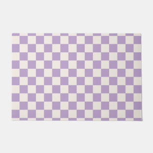Purple Check, Chequerboard Pattern, Chequered Doormat